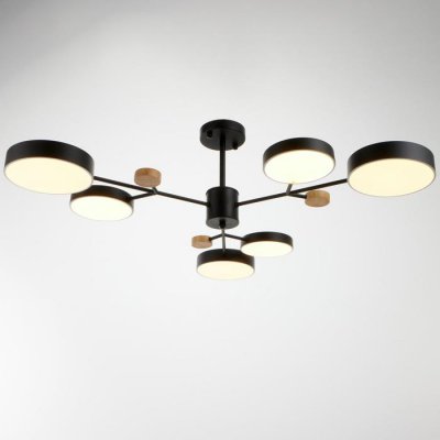 Люстра 1075/6BK LED 72Вт черный 98х98х60 см