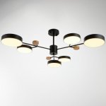Люстра 1075/6BK LED 72Вт черный 98х98х60 см
