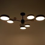 Люстра 1075/6BK LED 72Вт черный 98х98х60 см