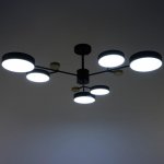 Люстра 1075/6BK LED 72Вт черный 98х98х60 см