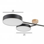 Люстра 1075/6BK LED 72Вт черный 98х98х60 см