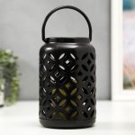 Ночник "Узоры" LED от батареек 3хААА черный 11,5х11,5х18 см