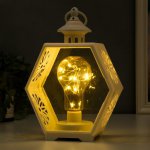 Ночник "Свечи" LED от батареек 3хААА белый 9,8х17,5х25 см