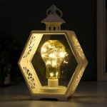 Ночник "Свечи" LED от батареек 3хААА белый 9,8х17,5х25 см