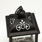 Ночник "Фонарь" LED от батареек 3хААА черный 11х11х21 см