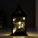 Ночник "Фонарь" LED от батареек 3хААА черный 11х11х21 см