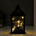 Ночник "Фонарь" LED от батареек 3хААА черный 11х11х21 см