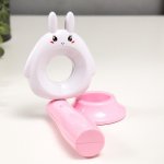 Лампа настольная c АКБ 16219/1 16хLED 4Вт 3000/6000К USB розовый 7,8х9,5х24 см