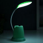 Лампа настольная c АКБ 16221/1 16хLED 3Вт 3 режима USB МИКС 9,5х11х38 см