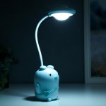 Лампа настольная c АКБ 16222/1 LED 4Вт 3 режима USB желтый 7,5х8,5х43 см МИКС