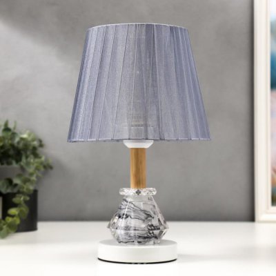 Лампа настольная с подсветкой 16228/1GR Е27 40Вт бело-серый 21х21х33,5 см Лампа настольная с подсветкой 16228/1GR Е27 40Вт бело-серый 21х21х33,5 см