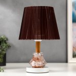 Лампа настольная с подсветкой 16228/1CF Е27 40Вт бело-кофейный 21х21х33,5 см