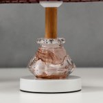 Лампа настольная с подсветкой 16228/1CF Е27 40Вт бело-кофейный 21х21х33,5 см