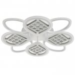 Люстра с ПДУ 1150/8 LED 256Вт 3000-6000К диммер белый 73х73х10 см