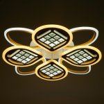 Люстра с ПДУ 1150/8 LED 256Вт 3000-6000К диммер белый 73х73х10 см