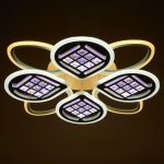 Люстра с ПДУ 1150/8 LED 256Вт 3000-6000К диммер белый 73х73х10 см