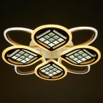 Люстра с ПДУ 1150/8 LED 256Вт 3000-6000К диммер белый 73х73х10 см