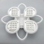 Люстра с ПДУ 1150/8 LED 256Вт 3000-6000К диммер белый 73х73х10 см