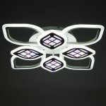 Люстра с ПДУ 1153/8 LED 208Вт 3000-6000К диммер белый 72х72х10 см