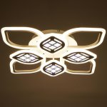 Люстра с ПДУ 1153/8 LED 208Вт 3000-6000К диммер белый 72х72х10 см