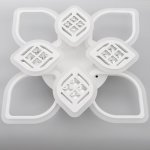 Люстра с ПДУ 1153/8 LED 208Вт 3000-6000К диммер белый 72х72х10 см