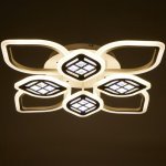 Люстра с ПДУ 1153/8 LED 208Вт 3000-6000К диммер белый 72х72х10 см