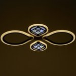 Люстра с ПДУ 1154/4CF LED 96Вт 3000-6000К диммер кофе 65х45х8 см