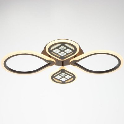 Люстра с ПДУ 1154/4CF LED 96Вт 3000-6000К диммер кофе 65х45х8 см