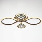 Люстра с ПДУ 1154/4CF LED 96Вт 3000-6000К диммер кофе 65х45х8 см