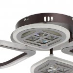 Люстра с ПДУ 1154/4CF LED 96Вт 3000-6000К диммер кофе 65х45х8 см