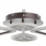 Люстра с ПДУ 1154/4CF LED 96Вт 3000-6000К диммер кофе 65х45х8 см