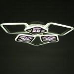 Люстра с ПДУ 1156/6WT LED 144Вт 3000-6000К диммер белый 78х78х10 см