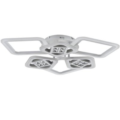 Люстра с ПДУ 1156/6WT LED 144Вт 3000-6000К диммер белый 78х78х10 см