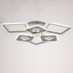 Люстра с ПДУ 1156/6WT LED 144Вт 3000-6000К диммер белый 78х78х10 см