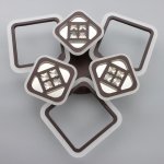 Люстра с ПДУ 1156/6CF LED 144Вт 3000-6000К диммер кофе 78х78х10 см