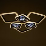 Люстра с ПДУ 1156/6CF LED 144Вт 3000-6000К диммер кофе 78х78х10 см