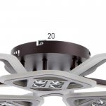 Люстра с ПДУ 1156/6CF LED 144Вт 3000-6000К диммер кофе 78х78х10 см