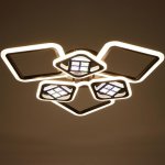 Люстра с ПДУ 1156/6CF LED 144Вт 3000-6000К диммер кофе 78х78х10 см