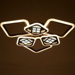 Люстра с ПДУ 1156/6CF LED 144Вт 3000-6000К диммер кофе 78х78х10 см