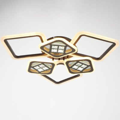 Люстра с ПДУ 1156/6CF LED 144Вт 3000-6000К диммер кофе 78х78х10 см