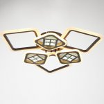 Люстра с ПДУ 1156/6CF LED 144Вт 3000-6000К диммер кофе 78х78х10 см