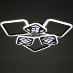 Люстра с ПДУ 1156/6CF LED 144Вт 3000-6000К диммер кофе 78х78х10 см