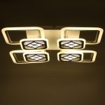 Люстра с ПДУ 1156/8 LED 192Вт 3000-6000К диммер белый 78х78х10 см