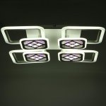 Люстра с ПДУ 1156/8 LED 192Вт 3000-6000К диммер белый 78х78х10 см