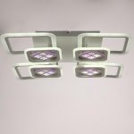 Люстра с ПДУ 1156/8 LED 192Вт 3000-6000К диммер белый 78х78х10 см