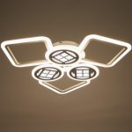 Люстра с ПДУ 1157/6WT LED 144Вт 3000-6000К диммер белый 73х73х10 см