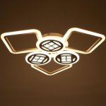 Люстра с ПДУ 1157/6WT LED 144Вт 3000-6000К диммер белый 73х73х10 см