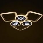 Люстра с ПДУ 1157/6WT LED 144Вт 3000-6000К диммер белый 73х73х10 см