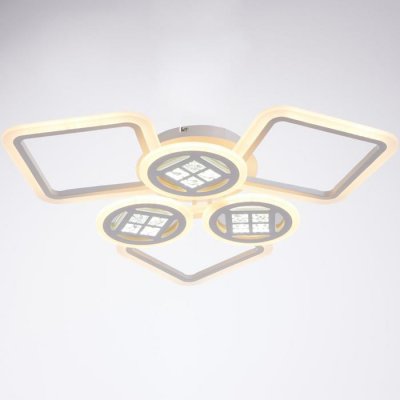 Люстра с ПДУ 1157/6WT LED 144Вт 3000-6000К диммер белый 73х73х10 см Люстра с ПДУ 1157/6WT LED 144Вт 3000-6000К диммер белый 73х73х10 см