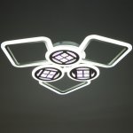 Люстра с ПДУ 1157/6WT LED 144Вт 3000-6000К диммер белый 73х73х10 см